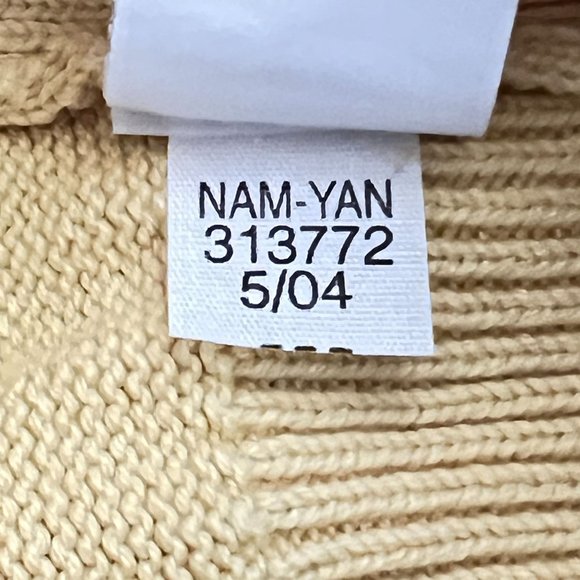 Tommy Hilfiger Vtg Y2K NOS Lightweight Knit Womens Yellow Crewneck Sweater Sz M - Picture 5 of 9